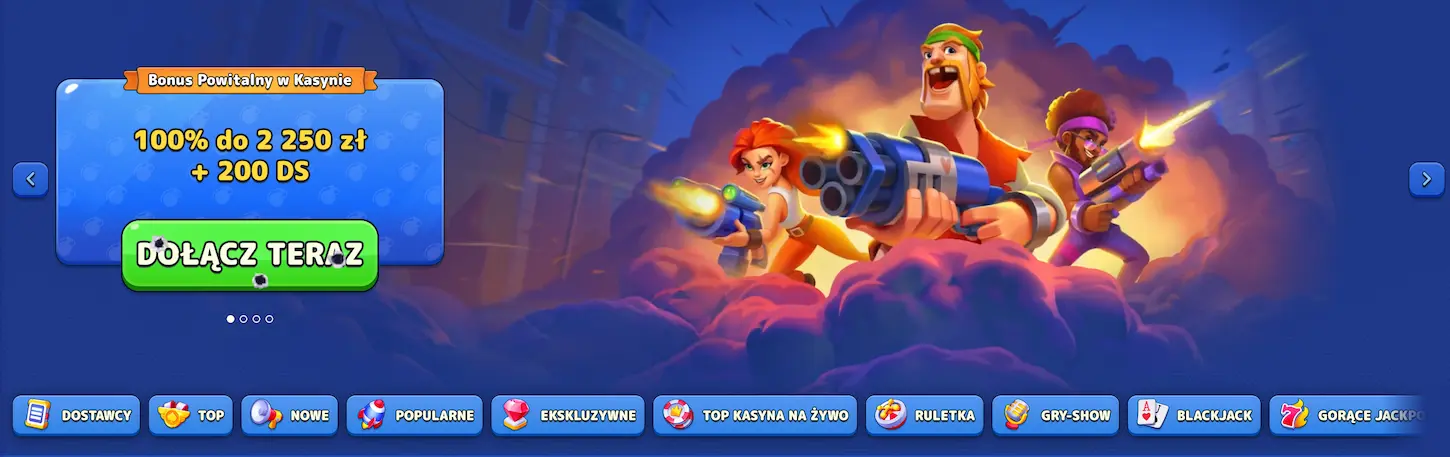 Pistolo Casino online – bonus powitalny 100% do 2250 zł i 200 darmowych spinów